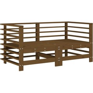 vidaXL Garden Corner Sofa Outdoor Sofas 2 pcs Honey Brown Solid Wood Pine - Garden Corner Sofa vidaXL Garden Corner Sofa Outdoor Sofas 2 pcs Honey Brown Solid Wood Pine - Garden Corner Sofa