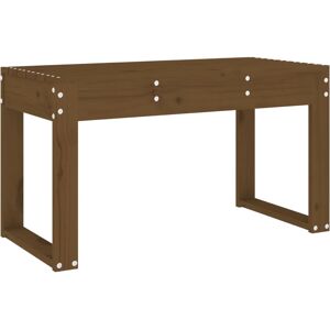 Banque de jardin en bois miel 110x38x45 cm vidaXL - Publicité Banque de jardin en bois miel 110x38x45 cm vidaXL - Publicité