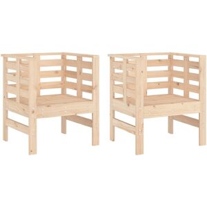 vidaXL Gartenstühle Set aus Kiefernholz - Garten, Terrasse, Rustikal vidaXL Gartenstühle Set aus Kiefernholz - Garten, Terrasse, Rustikal