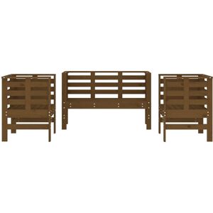 VidaXL outdoor furniture set - 3 Piece Garden Lounge Honey Brown Solid Wood Pine - Garden Furniture Set VidaXL outdoor furniture set - 3 Piece Garden Lounge Honey Brown Solid Wood Pine - Garden Furniture Set