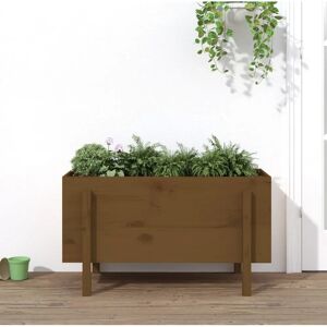 vidaXL Honey Brown Pine Garden Raised Bed - Garden Raised Bed Wooden Planter Pot vidaXL Honey Brown Pine Garden Raised Bed - Garden Raised Bed Wooden Planter Pot