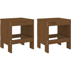 vidaXL Outdoor Stuhl 825341 Rustikale Gartenhocker 2er Set vidaXL Outdoor Stuhl 825341 Rustikale Gartenhocker 2er Set