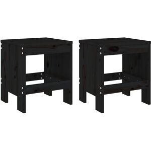 vidaXL 825342 Schwarzer Kiefern Gartenstuhl - Außenmöbel vidaXL 825342 Schwarzer Kiefern Gartenstuhl - Außenmöbel