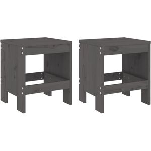 vidaXL Outdoor Chair Pinewood Grey - Terrace, 75cm, Set of 2 vidaXL Outdoor Chair Pinewood Grey - Terrace, 75cm, Set of 2