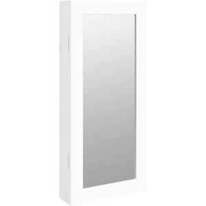 vidaXL White Wall Mounted Mirror Jewellery Cabinet - Jewelry Armoire vidaXL White Wall Mounted Mirror Jewellery Cabinet - Jewelry Armoire