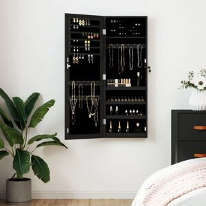 vidaXL Black Wall-Mounted Jewellery Cabinet - 37.5x10x106 cm vidaXL Black Wall-Mounted Jewellery Cabinet - 37.5x10x106 cm