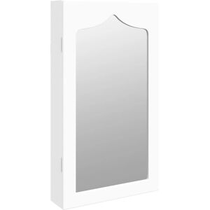 vidaXL White Mirror Jewellery Cabinet - Wall Mounted Storage vidaXL White Mirror Jewellery Cabinet - Wall Mounted Storage