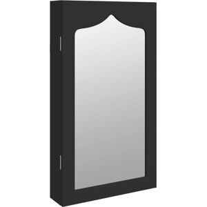 vidaXL Black Wall Mounted Jewelry Cabinet 37.5x10x67 cm - Jewellery Storage vidaXL Black Wall Mounted Jewelry Cabinet 37.5x10x67 cm - Jewellery Storage