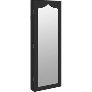 vidaXL Black Wall Mount Jewellery Mirror Cabinet 37.5x10x106cm vidaXL Black Wall Mount Jewellery Mirror Cabinet 37.5x10x106cm