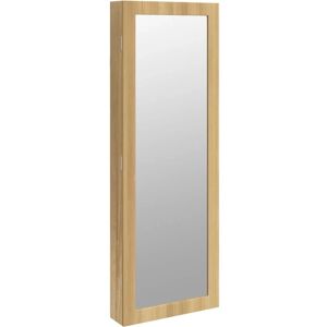 vidaXL Armoire à bijoux murale marron avec LED - Rangement de bijoux vidaXL Armoire à bijoux murale marron avec LED - Rangement de bijoux