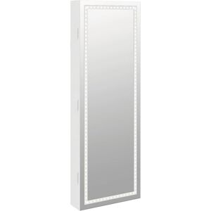 Armoire à bijoux blanche avec miroir et LED - Rangement de bijoux Armoire à bijoux blanche avec miroir et LED - Rangement de bijoux