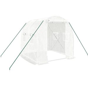 vidaXL Kasvainghalli Valkoinen Teräsrunko 4 m² - Kasvihuone vidaXL Kasvainghalli Valkoinen Teräsrunko 4 m² - Kasvihuone