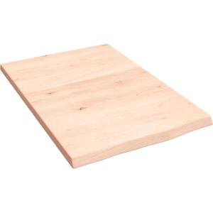 vidaXL Wandregal 40x60x2 cm Massiv Eichenholz Unbehandelt - Wandregal vidaXL Wandregal 40x60x2 cm Massiv Eichenholz Unbehandelt - Wandregal
