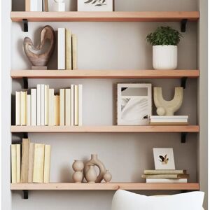 vidaXL Wooden Wall Shelf - Rustic 80x20x4 cm - Wall Shelf vidaXL Wooden Wall Shelf - Rustic 80x20x4 cm - Wall Shelf