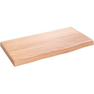 vidaXL Light Brown Solid Wood Wall Shelf - 40x20x2 cm - Rustic Style vidaXL Light Brown Solid Wood Wall Shelf - 40x20x2 cm - Rustic Style