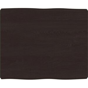 vidaXL Dark Grey 60x50x6cm Solid Oak Wooden Table Top - Table Surface vidaXL Dark Grey 60x50x6cm Solid Oak Wooden Table Top - Table Surface