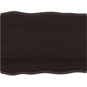 vidaXL Tabletop Solid Oak 80x60x2cm - Natural Edge - Tabletop vidaXL Tabletop Solid Oak 80x60x2cm - Natural Edge - Tabletop