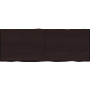 VidaXL Dark Grey 160x60x4 cm Oak Live Edge Table Top VidaXL Dark Grey 160x60x4 cm Oak Live Edge Table Top