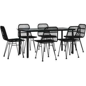 Maisonchic Model - Outdoor Garden Dining Set - 7 Pieces, Black Maisonchic Model - Outdoor Garden Dining Set - 7 Pieces, Black