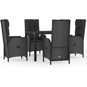 VidaXL Gartenmöbel-Set - Wetterfester Rattan, 4 Stühle & Tisch VidaXL Gartenmöbel-Set - Wetterfester Rattan, 4 Stühle & Tisch