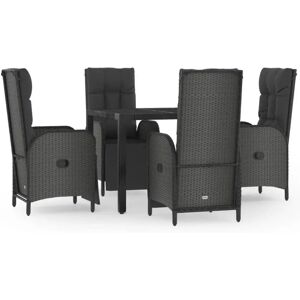 VidaXL Gartenmöbel-Set - Wetterfester Resin-Wicker, 4 Verstellbare Stühle VidaXL Gartenmöbel-Set - Wetterfester Resin-Wicker, 4 Verstellbare Stühle