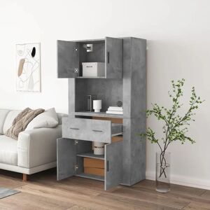 vidaXL Highboard Concrete Grey Engineered Wood Sideboard - Sideboard vidaXL Highboard Concrete Grey Engineered Wood Sideboard - Sideboard