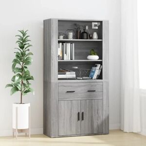 vidaXL Sonoma Grey Engineered Wood Highboard - Sideboard vidaXL Sonoma Grey Engineered Wood Highboard - Sideboard