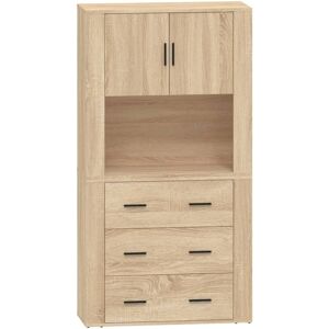 vidaXL Sonoma Oak Sideboard - Engineering Wood Storage Cabinet vidaXL Sonoma Oak Sideboard - Engineering Wood Storage Cabinet