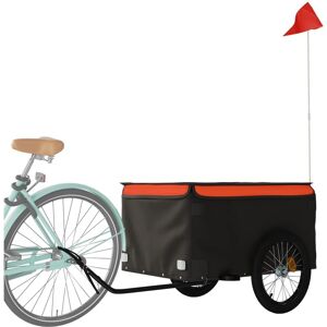 vidaXL Přepravník na kolo - Železo, Oranžová vidaXL Přepravník na kolo - Železo, Oranžová