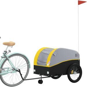 vidaXL Bike Trailer - Heavy Duty Cargo Bike Cart Yellow & Black vidaXL Bike Trailer - Heavy Duty Cargo Bike Cart Yellow & Black