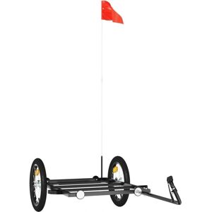 Remorque vélo vidaXL Noir 126x63x34 cm Fer - Remorque de transport Remorque vélo vidaXL Noir 126x63x34 cm Fer - Remorque de transport