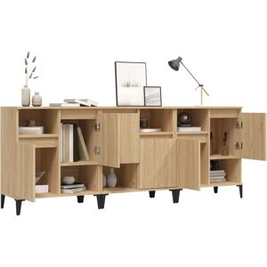 MAISONCHIC Sonoma Oak Sideboard - 4 Compartments MAISONCHIC Sonoma Oak Sideboard - 4 Compartments