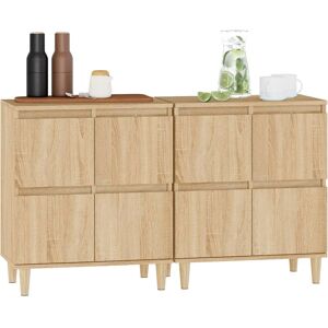 vidaXL Sideboard Sonoma Oak 2 pcs - Sideboard vidaXL Sideboard Sonoma Oak 2 pcs - Sideboard