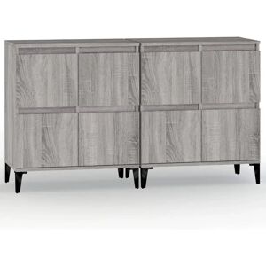 vidaXL Graues Sonoma 2-teiliges Sideboard - Wohnzimmer Möbel vidaXL Graues Sonoma 2-teiliges Sideboard - Wohnzimmer Möbel