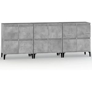 vidaXL Beton Grau 3 Stück Sideboards Stauraum - Sideboard für Wohnzimmer vidaXL Beton Grau 3 Stück Sideboards Stauraum - Sideboard für Wohnzimmer