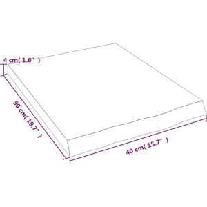 vidaXL 40x50x4cm Brown Bathroom Countertop - Bathroom Countertop vidaXL 40x50x4cm Brown Bathroom Countertop - Bathroom Countertop