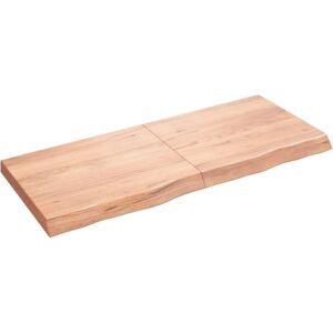 vidaXL Light Brown Solid Wood Bathroom Countertop - Bathroom Countertop Vanity Top Wash Basin vidaXL Light Brown Solid Wood Bathroom Countertop - Bathroom Countertop Vanity Top Wash Basin