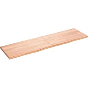 vidaXL Solid Oak Bathroom Countertop - Natural 180x50x4cm - Bathroom Countertop vidaXL Solid Oak Bathroom Countertop - Natural 180x50x4cm - Bathroom Countertop