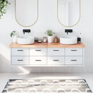 vidaXL Bathroom Countertop Light Brown 180x60x6cm Treated Solid Wood - Bathroom Countertop vidaXL Bathroom Countertop Light Brown 180x60x6cm Treated Solid Wood - Bathroom Countertop