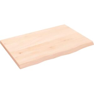 vidaXL Medium Brown Solid Oak Wood Table Top - Unfinished - 60x40x2cm vidaXL Medium Brown Solid Oak Wood Table Top - Unfinished - 60x40x2cm