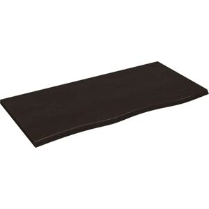 vidaXL Encimera Gris Oscuro 100x50x2cm Madera de Roble Maciza - Encimera vidaXL Encimera Gris Oscuro 100x50x2cm Madera de Roble Maciza - Encimera