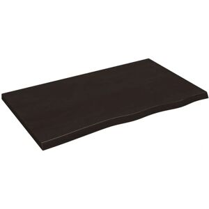 vidaXL Mørk Grå 100x60cm Massiv Eg Bordplade - Spisebord & Skrivebord vidaXL Mørk Grå 100x60cm Massiv Eg Bordplade - Spisebord & Skrivebord