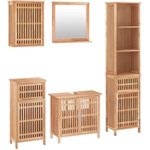 vidaXL 3185786 Badkamermeubelset Walnoot - Badmeubelset vidaXL 3185786 Badkamermeubelset Walnoot - Badmeubelset