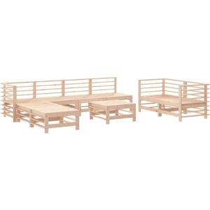 VIDAXL Wooden Garden Sofa Set - Modular Pine Wood Outdoor Furniture VIDAXL Wooden Garden Sofa Set - Modular Pine Wood Outdoor Furniture