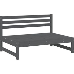 vidaXL Garden Lounge Set Grey Solid Pine Wood Outdoor Bench 2 Piece vidaXL Garden Lounge Set Grey Solid Pine Wood Outdoor Bench 2 Piece