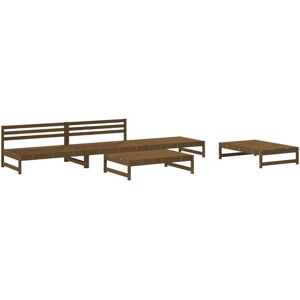 vidaXL Garden Lounge Set Outdoor Modular Sofa - 5 Piece Solid Wood Pine vidaXL Garden Lounge Set Outdoor Modular Sofa - 5 Piece Solid Wood Pine