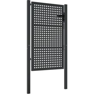 Porte de jardin en acier vidaXL 105x200 cm avec serrure - Publicité Porte de jardin en acier vidaXL 105x200 cm avec serrure - Publicité