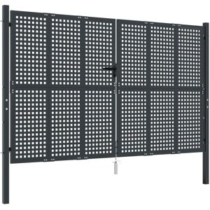 vidaXL Garden Gate 300x225cm Steel Anthracite - Garden Gate vidaXL Garden Gate 300x225cm Steel Anthracite - Garden Gate