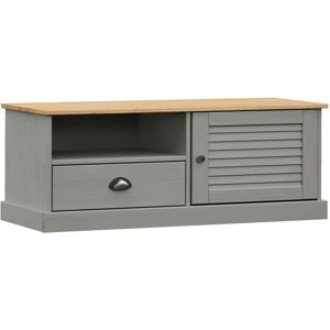 vidaXL VIGO Grey Solid Wood Pine TV Cabinet - TV Type vidaXL VIGO Grey Solid Wood Pine TV Cabinet - TV Type