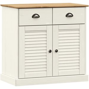 vidaXL VIGO Hvit Massivt Tre Buffet - Oppbevaringsløsning vidaXL VIGO Hvit Massivt Tre Buffet - Oppbevaringsløsning